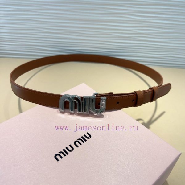 The Miu Miu leather belt is an ideal choice to enhance the unique style and tasteThe eye-cat ku57a6jf - Image 7