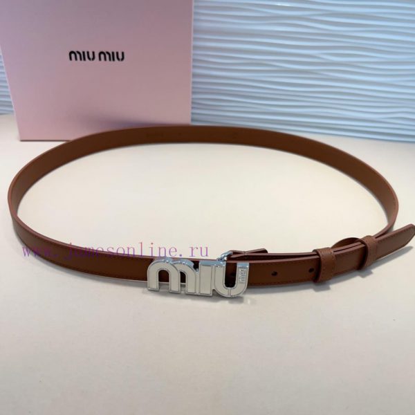 The Miu Miu leather belt is an ideal choice to enhance the unique style and tasteThe eye-cat ku57a6jf - Image 8