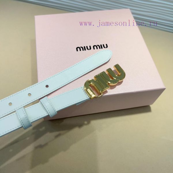 The Miu Miu leather belt is an ideal choice to enhance the unique style and tasteThe eye-cat 94w0gioa - Image 3