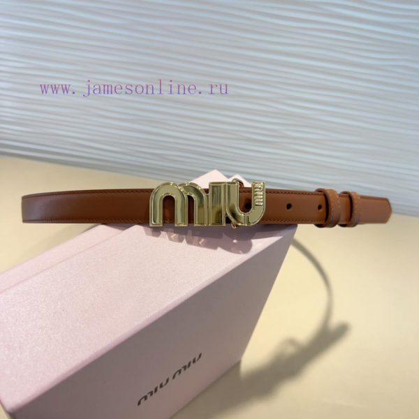 The Miu Miu leather belt is an ideal choice to enhance the unique style and tasteThe eye-cat uvstida9 - Image 3