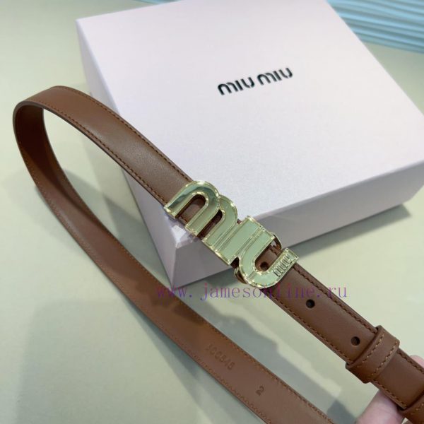 The Miu Miu leather belt is an ideal choice to enhance the unique style and tasteThe eye-cat uvstida9 - Image 6