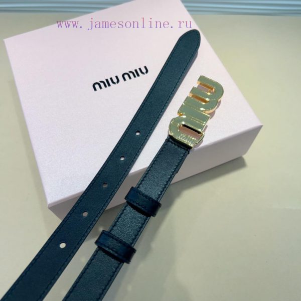 The Miu Miu leather belt is an ideal choice to enhance the unique style and tasteThe eye-cat mhkfhjo0 - Image 3