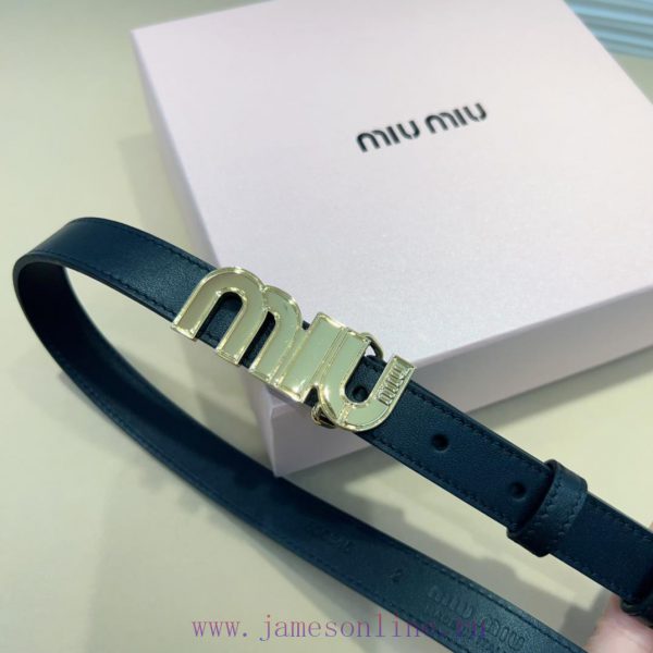 The Miu Miu leather belt is an ideal choice to enhance the unique style and tasteThe eye-cat mhkfhjo0 - Image 4