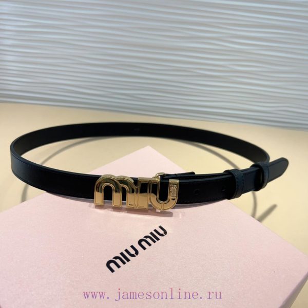 The Miu Miu leather belt is an ideal choice to enhance the unique style and tasteThe eye-cat mhkfhjo0 - Image 5