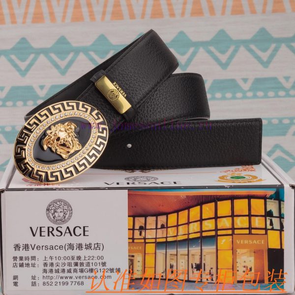 Belt belt Versace cowhide beltMen's belt material: 100% head layer cowhide belt, guaranteed ilcq3ulr
