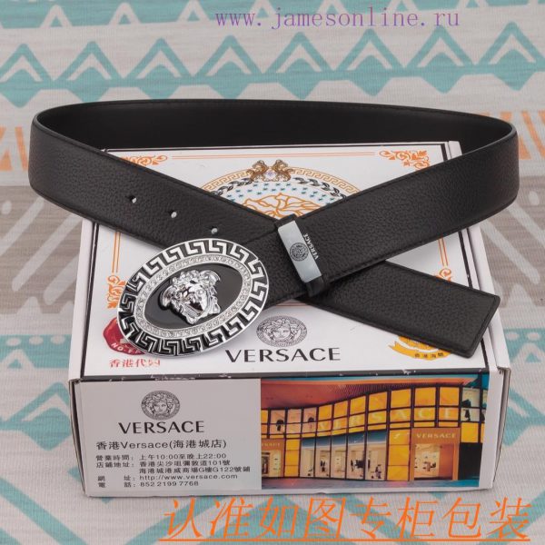 Belt belt Versace cowhide beltMen's belt material: 100% head layer cowhide belt, guaranteed 01hkqnke - Image 8