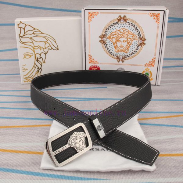 Belt belt Versace cowhide beltMen's belt material: 100% head layer cowhide belt, guaranteed 9zigunct - Image 5