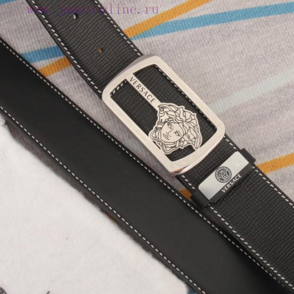 Belt belt Versace cowhide beltMen's belt material: 100% head layer cowhide belt, guaranteed 9zigunct - Image 7