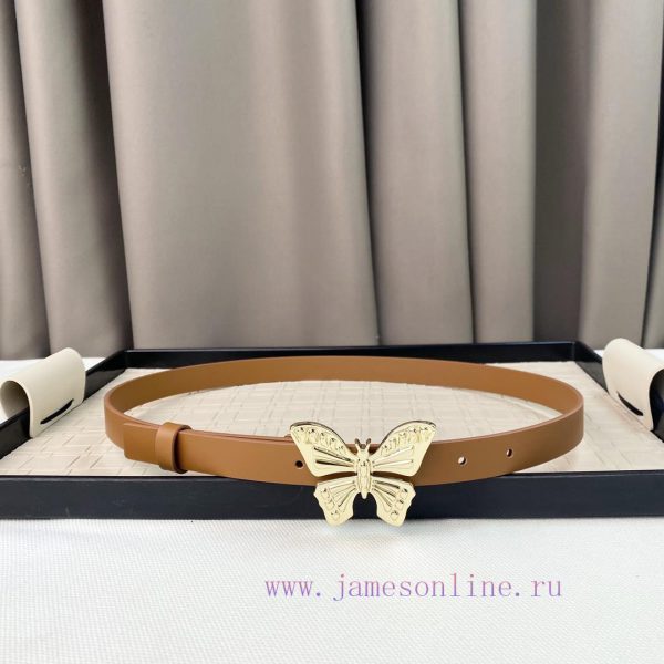 Dior 24 Early Spring New C D Buckle Brass 🦋 Cowhide belt classic forever 2.0cm p0x349zq