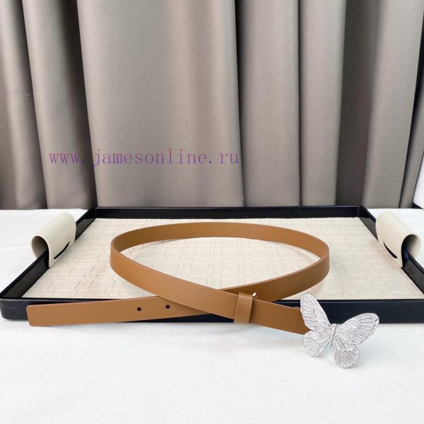 Dior 24 Early Spring New C D Buckle Brass 🦋 Cowhide belt classic forever 2.0cm l0bitm3b - Image 3
