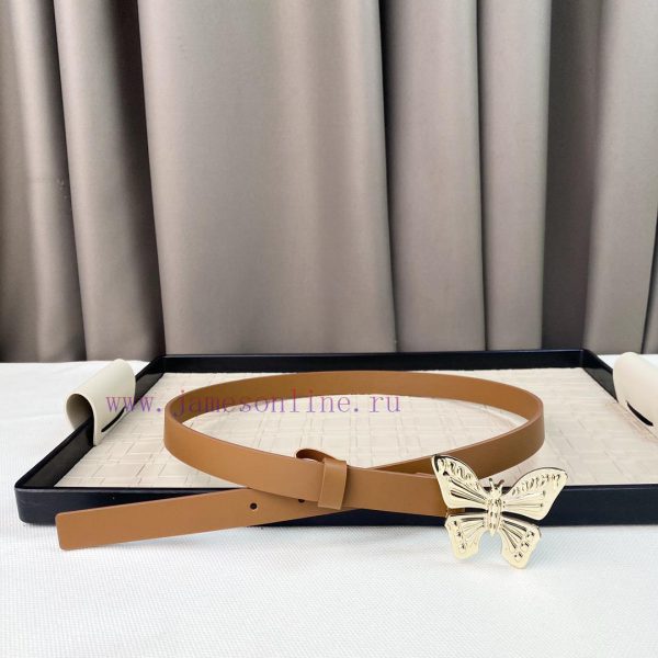 Dior 24 Early Spring New C D Buckle Brass 🦋 Cowhide belt classic forever 2.0cm p0x349zq - Image 3