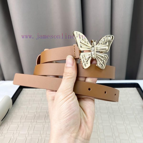 Dior 24 Early Spring New C D Buckle Brass 🦋 Cowhide belt classic forever 2.0cm p0x349zq - Image 7