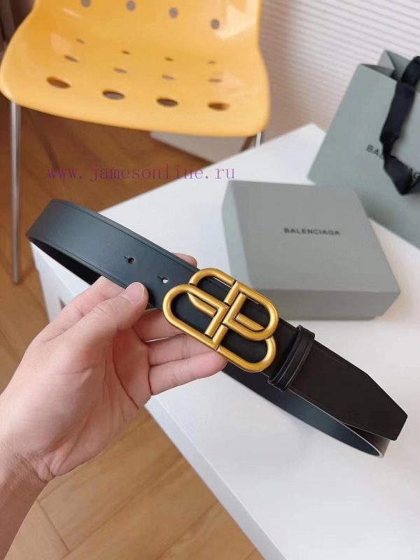[Balenciaga] 3.8cm BB belt, available in multiple sizes to meet the needs of girls with diff w12s4r2u