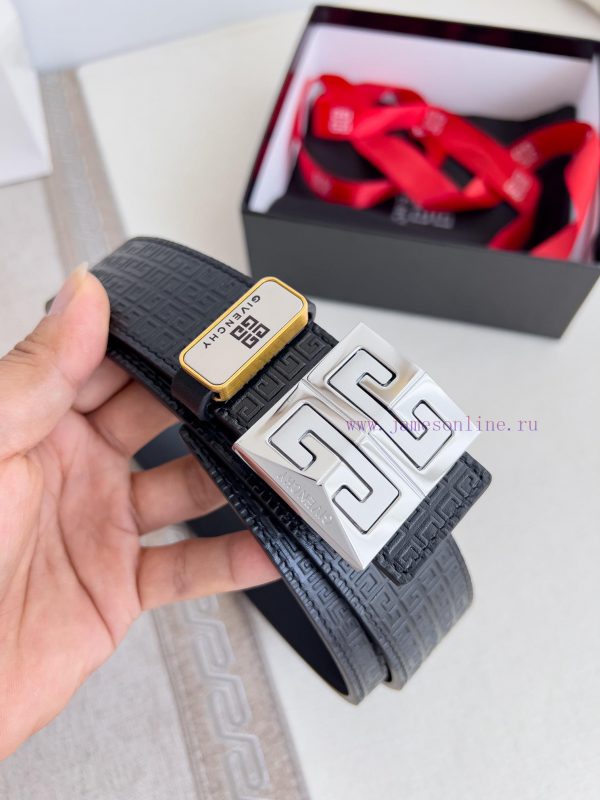 Givenchy GIVENCHY Belt ️ BeltHanging buckle, pure steel material buckle head, double-sided c xoqh6gm2 - Image 4