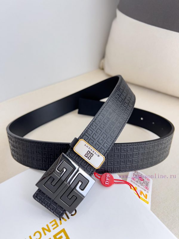 Givenchy GIVENCHY Belt ️ BeltHanging buckle, pure steel material buckle head, double-sided c xoqh6gm2 - Image 7