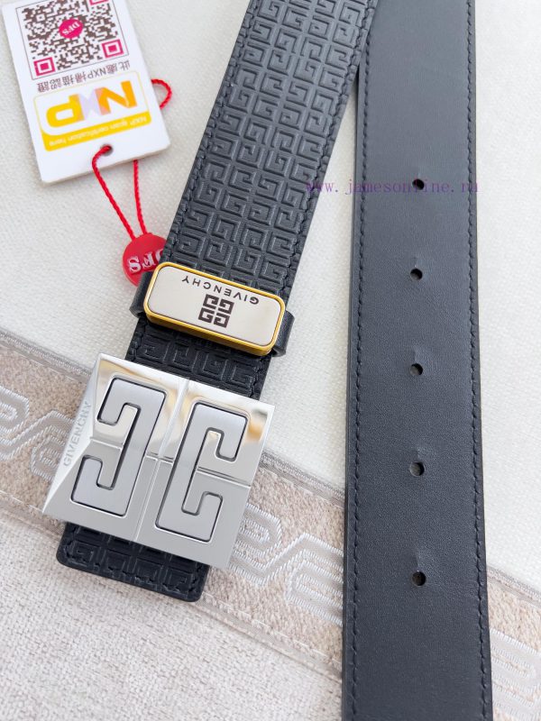 Givenchy GIVENCHY Belt ️ BeltHanging buckle, pure steel material buckle head, double-sided c xoqh6gm2 - Image 8