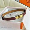 Hermes Women's BeltFull set of 1.8mm women's Kelly original imported leather K gold/platinum z0a8ujno
