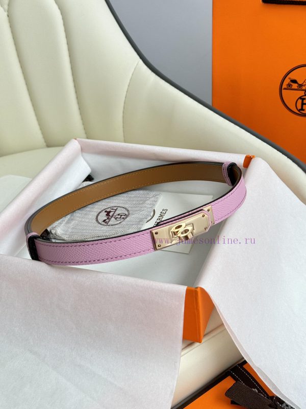 Hermes Women's BeltFull set of 1.8mm women's Kelly original imported leather K gold/platinum hydzjw8a