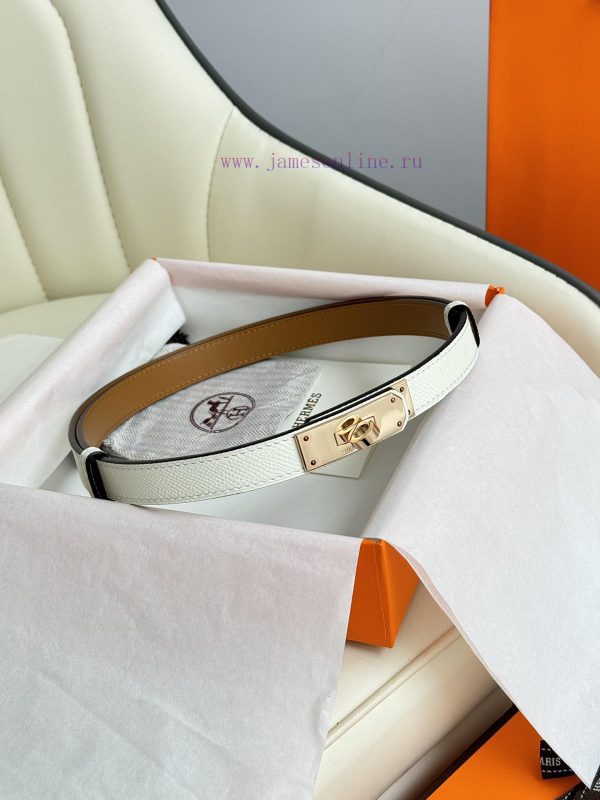 Hermes Women's BeltFull set of 1.8mm women's Kelly original imported leather K gold/platinum e9xgyycf