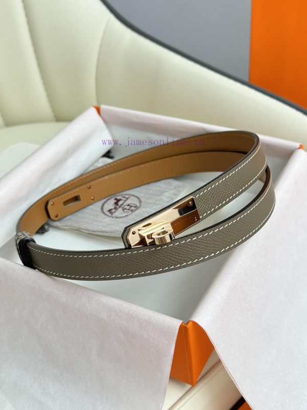 Hermes Women's BeltFull set of 1.8mm women's Kelly original imported leather K gold/platinum pae8lflq