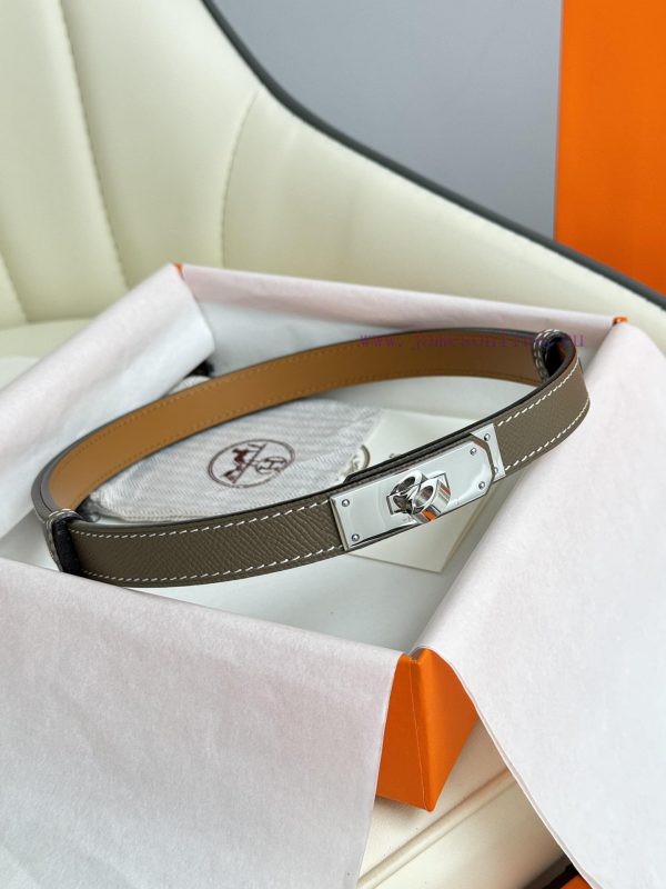 Hermes Women's BeltFull set of 1.8mm women's Kelly original imported leather K gold/platinum r6g1jfym