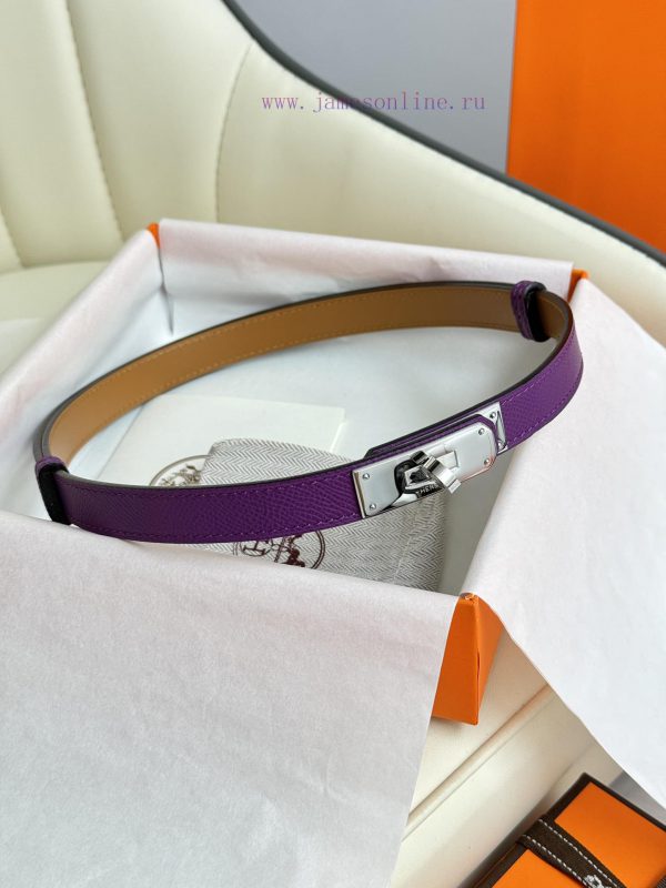 Hermes Women's BeltFull set of 1.8mm women's Kelly original imported leather K gold/platinum rjjx8xq3