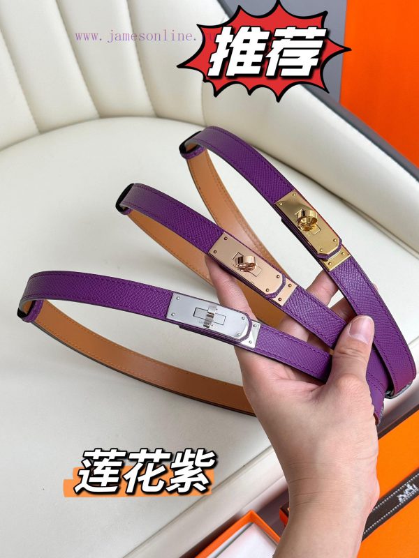 Hermes Women's BeltFull set of 1.8mm women's Kelly original imported leather K gold/platinum 8u3lw72y