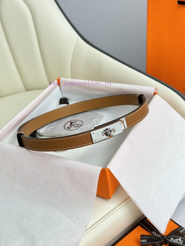 Hermes Women's BeltFull set of 1.8mm women's Kelly original imported leather K gold/platinum prtg4kva