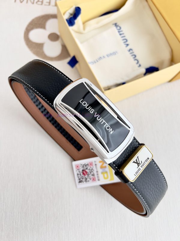 LV... Louis Vuitton Belt ️ Automatic BeltAutomatic buckle, made of pure steel material, with w5h9qk9x - Image 3