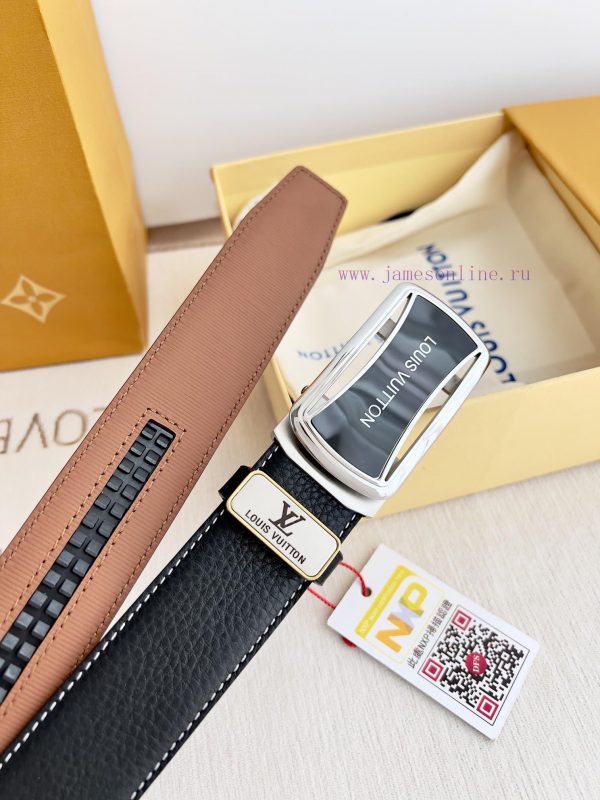 LV... Louis Vuitton Belt ️ Automatic BeltAutomatic buckle, made of pure steel material, with w5h9qk9x - Image 7
