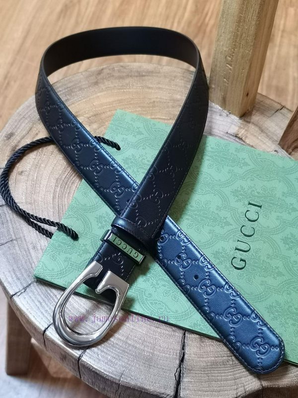 ￥ comes with a complete gift box Gucci. GucciFull set of 3.8cm imported calf leather embossi bkfvnchx - Image 5