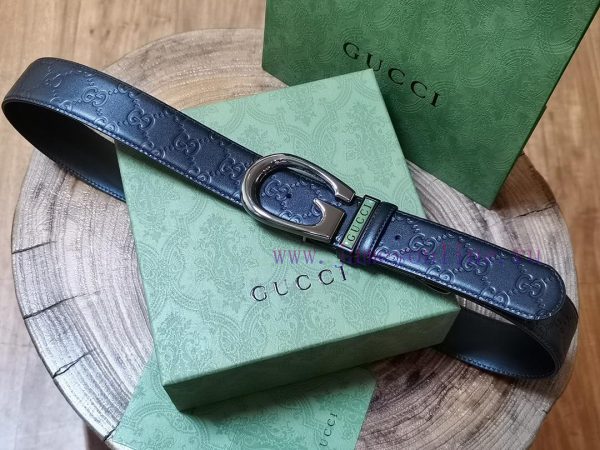 ￥ comes with a complete gift box Gucci. GucciFull set of 3.8cm imported calf leather embossi w4j4p12q - Image 2