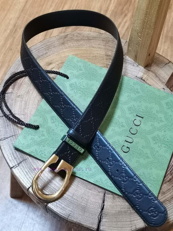 ￥ comes with a complete gift box Gucci. GucciFull set of 3.8cm imported calf leather embossi 5dsops7h - Image 5
