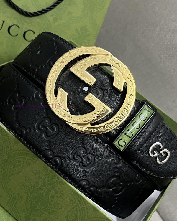 ￥ comes with a complete gift box GUCCI. GucciFull set of 3.8cm imported calf leather embossi 9x1527et - Image 4