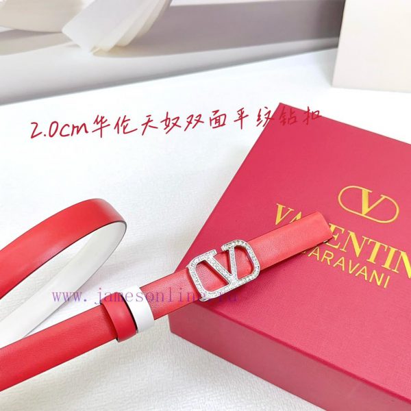2.0cm Valentino double-sided plain waist belt, double-sided top layer cowhide material, leng a0cs4e9s - Image 10