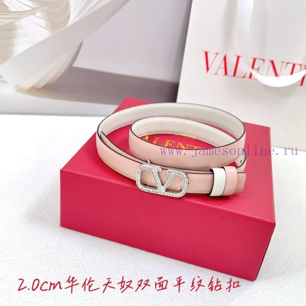 2.0cm Valentino double-sided plain waist belt, double-sided top layer cowhide material, leng bo38phqa - Image 7