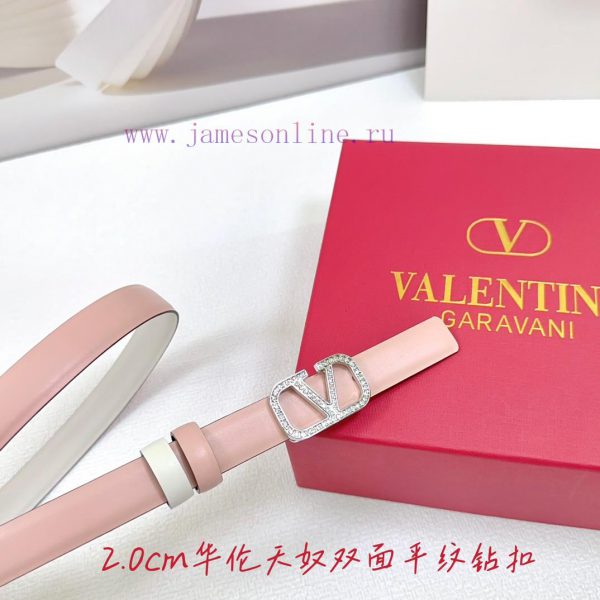 2.0cm Valentino double-sided plain waist belt, double-sided top layer cowhide material, leng bo38phqa - Image 8