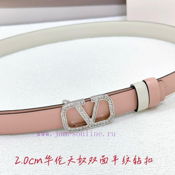2.0cm Valentino double-sided plain waist belt, double-sided top layer cowhide material, leng bo38phqa - Image 10