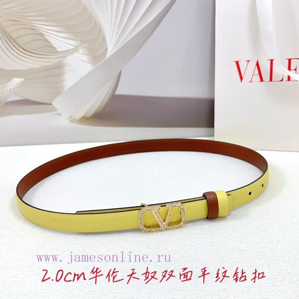 2.0cm Valentino double-sided plain waist belt, double-sided top layer cowhide material, leng 39rotp0j