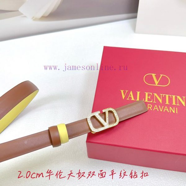 2.0cm Valentino double-sided plain waist belt, double-sided top layer cowhide material, leng 39rotp0j - Image 8