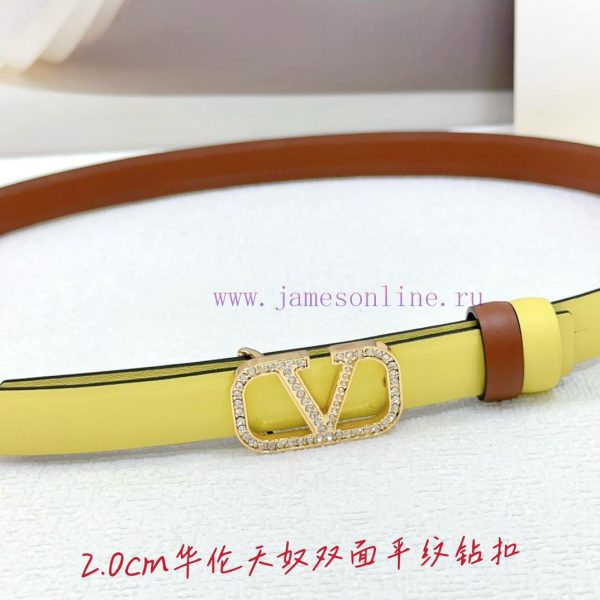 2.0cm Valentino double-sided plain waist belt, double-sided top layer cowhide material, leng 39rotp0j - Image 10