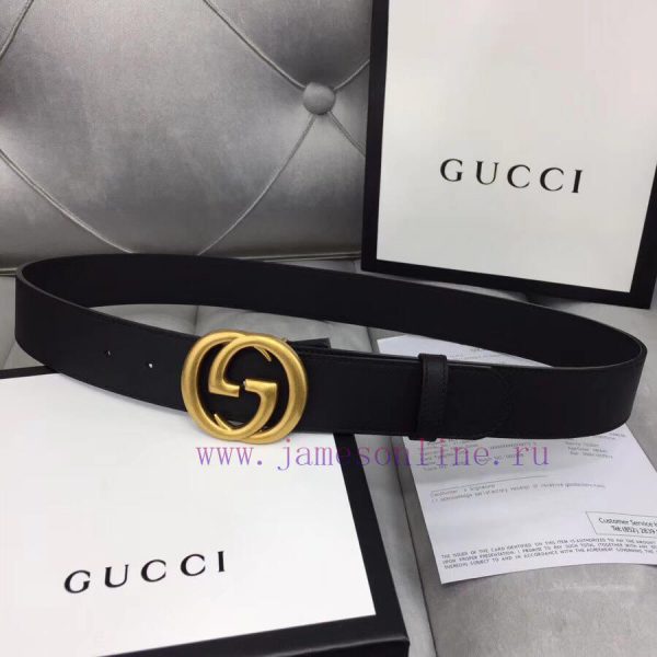 . Equipped with Guccigucci 3.8cm custom imported double-sided cowhide and retro gold GG buc zc2vzb0d - Image 3