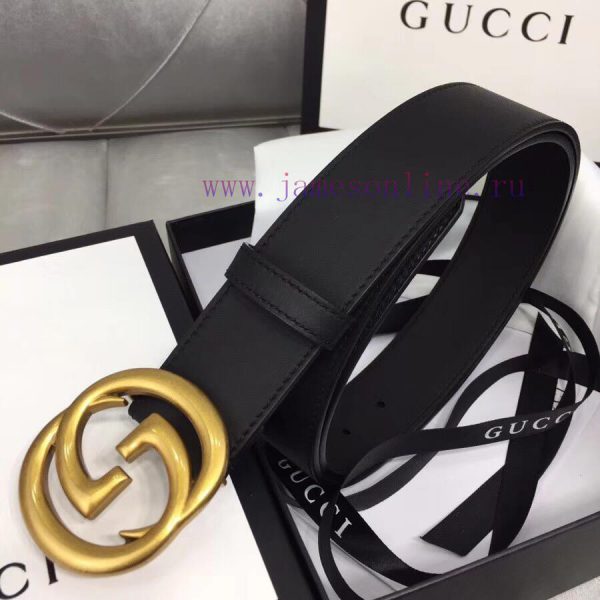 . Equipped with Guccigucci 3.8cm custom imported double-sided cowhide and retro gold GG buc zc2vzb0d - Image 7