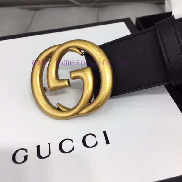 . Equipped with Guccigucci 3.8cm custom imported double-sided cowhide and retro gold GG buc zc2vzb0d - Image 8