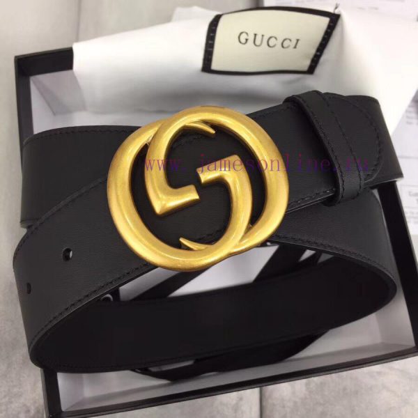 . Equipped with Guccigucci 3.8cm custom imported double-sided cowhide and retro gold GG buc zc2vzb0d - Image 9