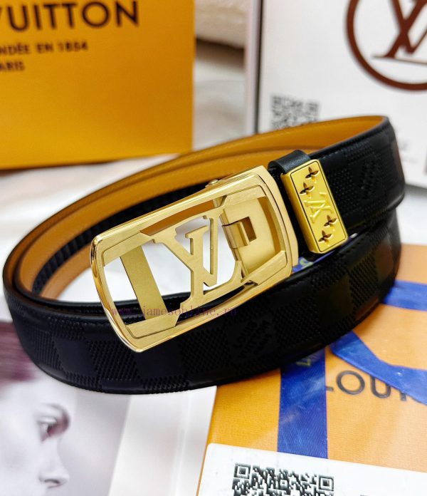 Belt LV Louis Vuitton automatic buckle-Belt replica The automatic belt series is made of 100 2uenkkrx