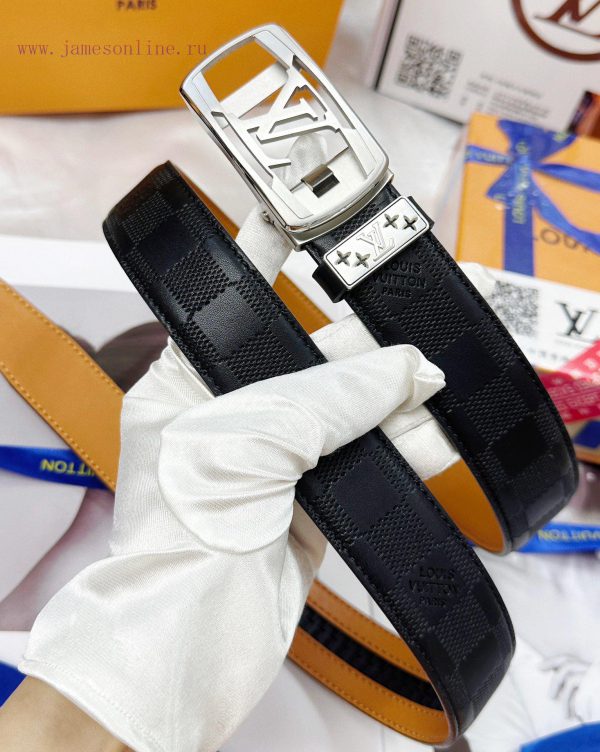 Belt LV Louis Vuitton automatic buckle-Belt replica The automatic belt series is made of 100 ufp5sx5j - Image 4