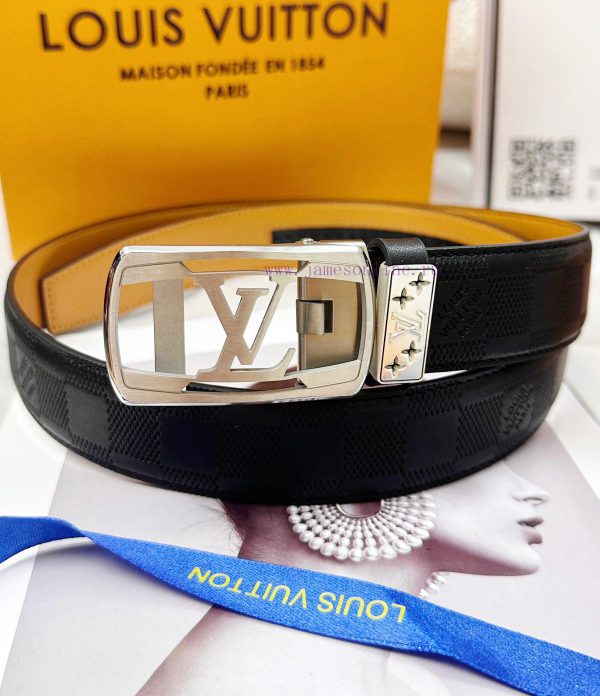 Belt LV Louis Vuitton automatic buckle-Belt replica The automatic belt series is made of 100 ufp5sx5j - Image 6