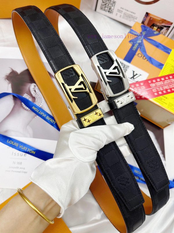 Belt LV Louis Vuitton automatic buckle-Belt replica The automatic belt series is made of 100 51cnc4g7