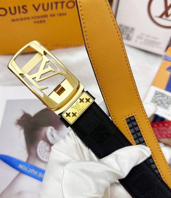 Belt LV Louis Vuitton automatic buckle-Belt replica The automatic belt series is made of 100 51cnc4g7 - Image 9